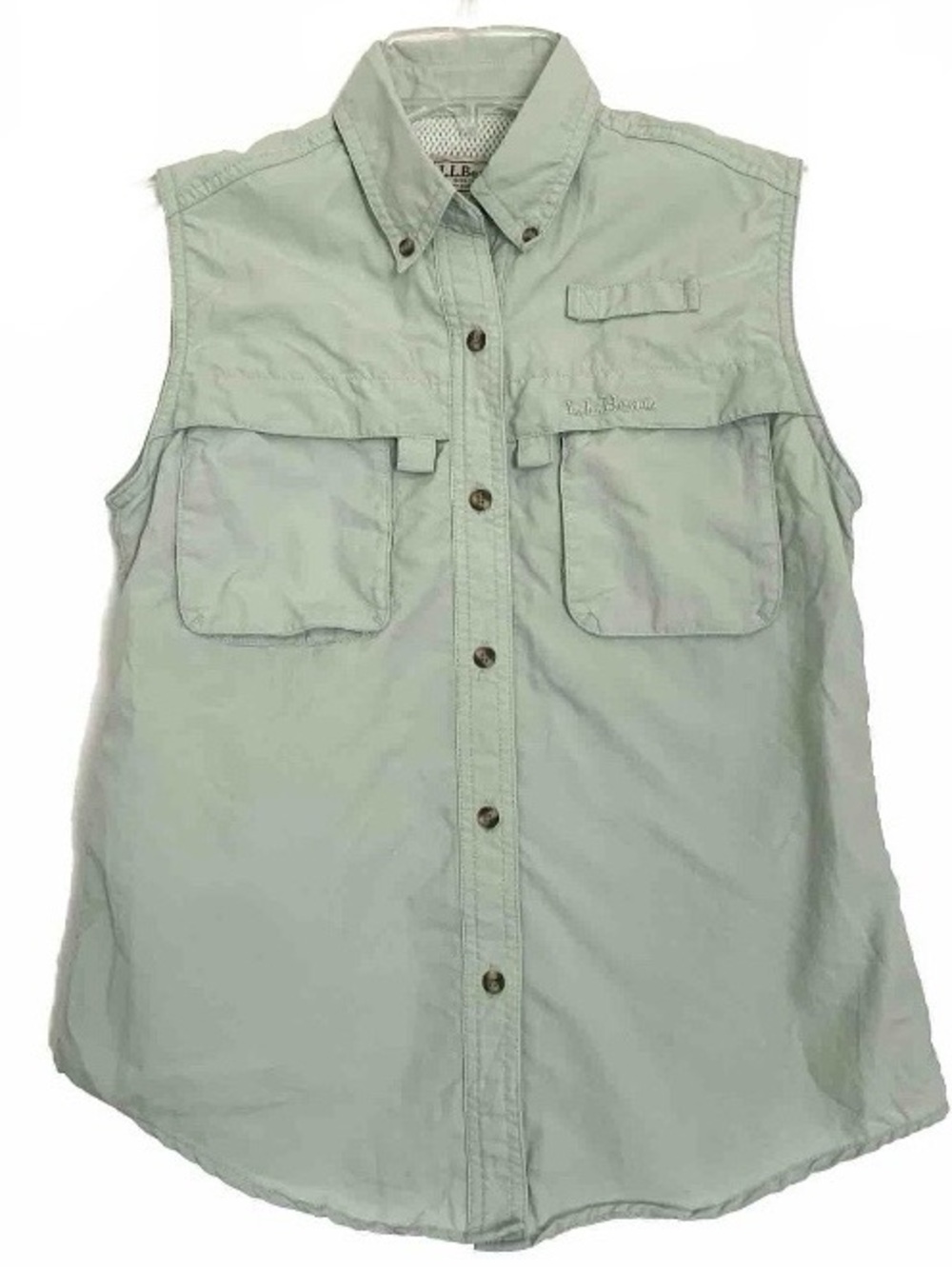 L.L. Bean Women's Sage Green Button-Front Shirt Jacket
